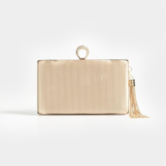 Clutch Purses for Women - Evening Bag Tassel Pendant Clutch for Bride Party Prom - Picture 4 of 7